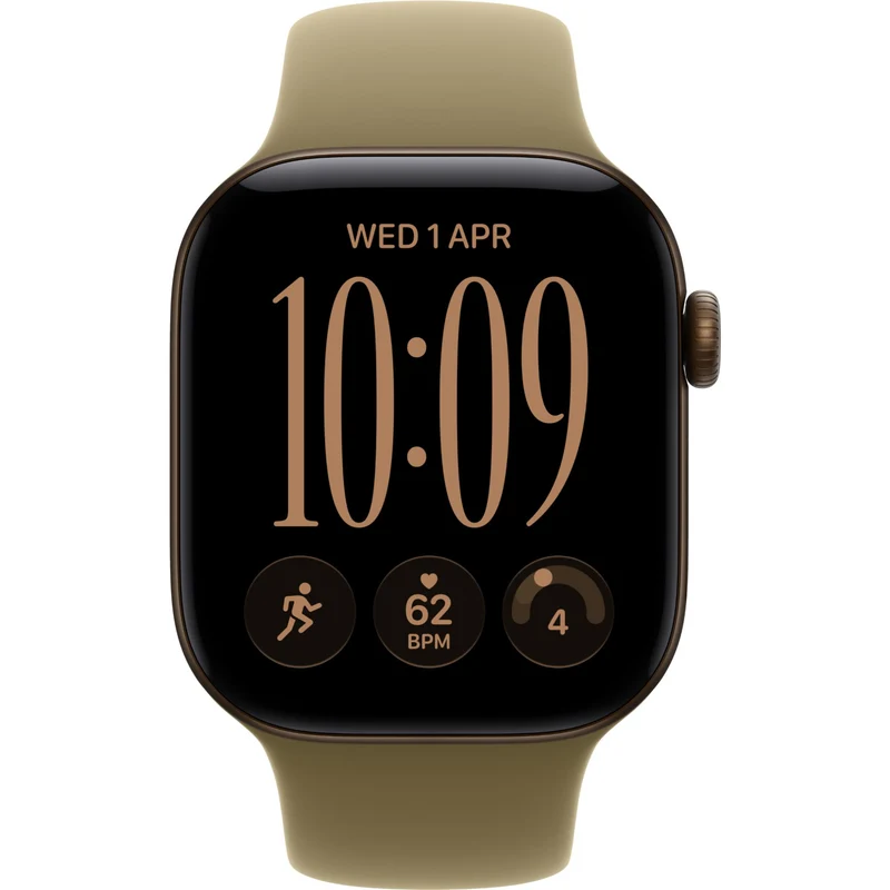 Apple Watch Series 12 42mm Dark Bronze Aluminium Case GPS + Cellular Sport Band (M/L) [Olive]