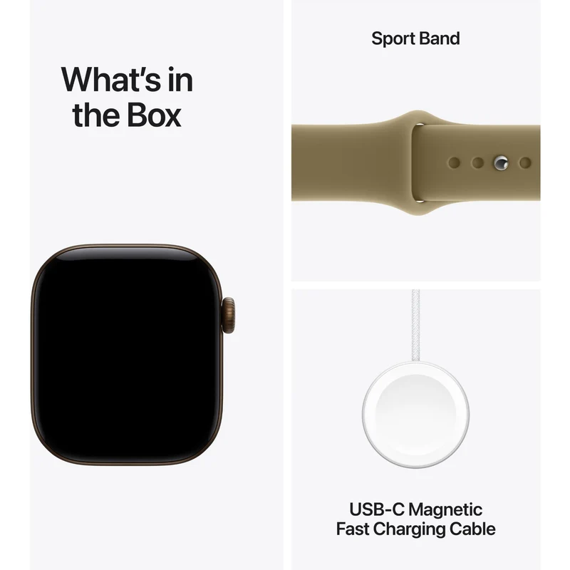 Apple Watch Series 12 42mm Dark Bronze Aluminium Case GPS + Cellular Sport Band (M/L) [Olive]
