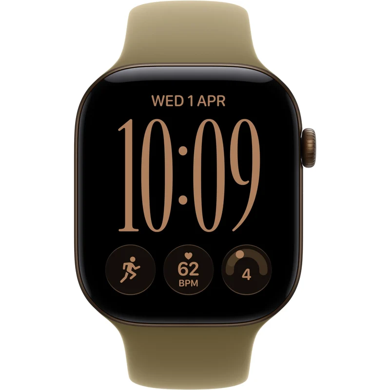 Apple Watch Series 12 46mm Dark Bronze Aluminium Case GPS Sport Band (M/L) [Olive]