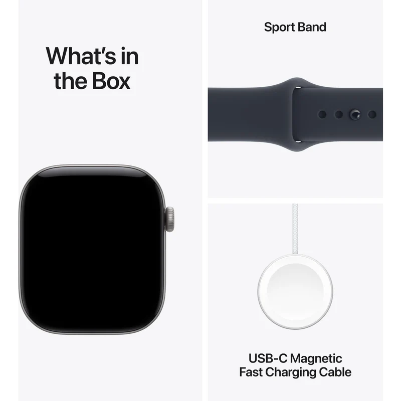 Apple Watch Series 12 46mm Space Grey Aluminium Case GPS Sport Band (M/L) [Navy Blue]