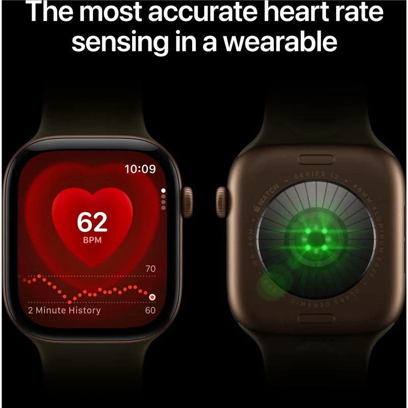 Apple Watch Series 12 42mm Black Aluminium Case GPS Sport Band (M/L) [Black]