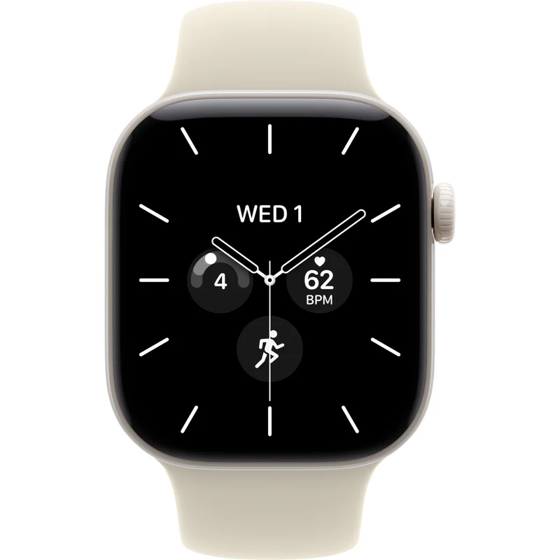 Apple Watch Series 12 42mm Pearl White Ceramic Case GPS + Cellular Sport Band (S/M) [Sand]