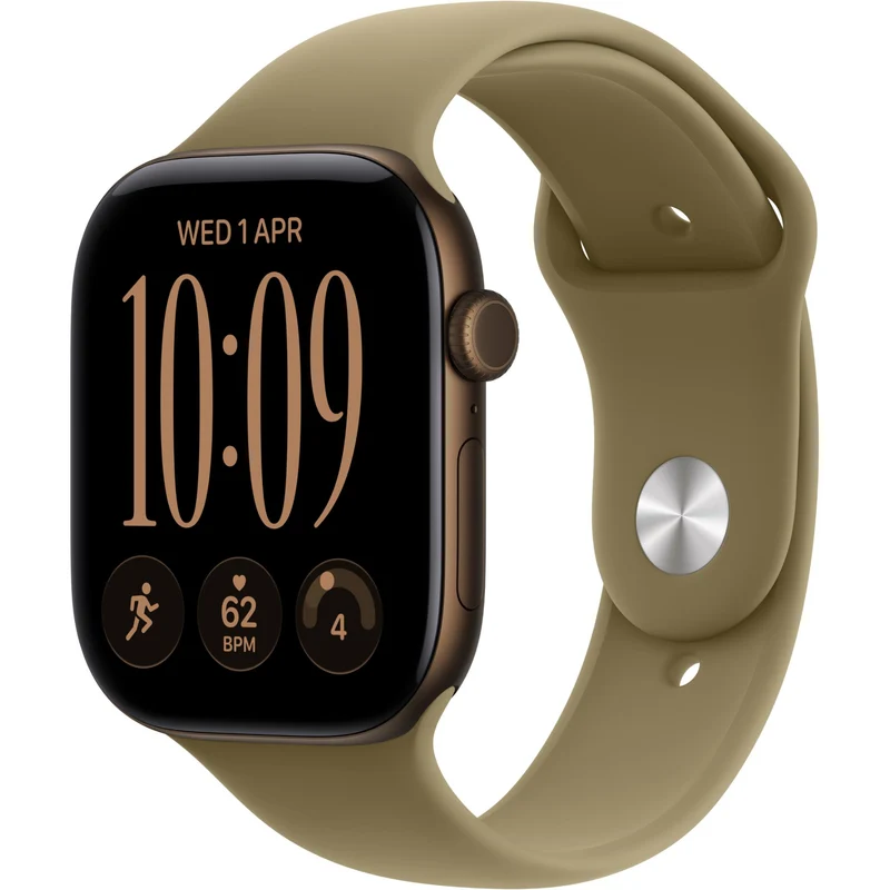 Apple Watch Series 12 46mm Dark Bronze Aluminium Case GPS + Cellular Sport Band (S/M) [Olive]