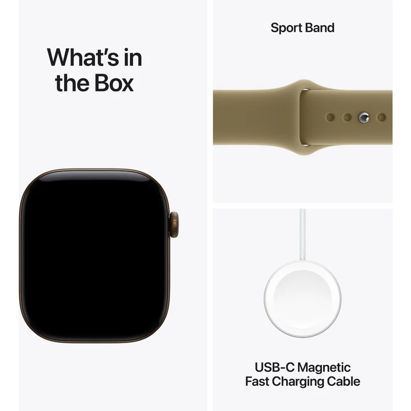 Apple Watch Series 12 46m Dark Bronze Aluminium Case GPS Sport Band (S/M) [Olive]