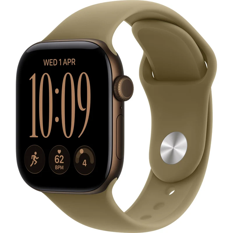 Apple Watch Series 12 42mm Dark Bronze Aluminium Case GPS + Cellular Sport Band (S/M) [Olive]