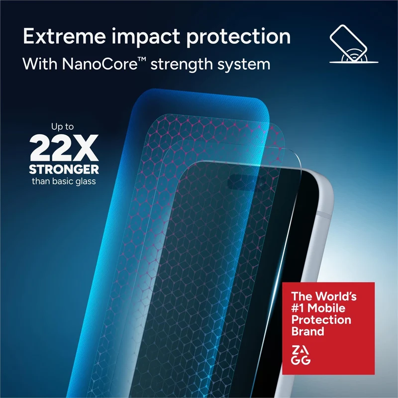 ZAGG InvisibleShield Glass XTR6 Screen Protector for iPhone 18 Pro/17 Pro