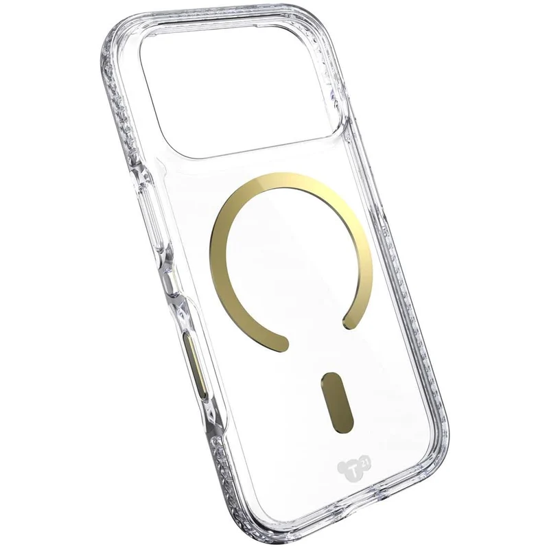 Tech21 EvoCrystal MagSafe Case for iPhone 18 Pro (Clear/Gold)