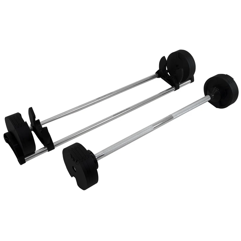 Powertrain Eon 41kg Adjustable Barbell Set with Storage Tray, 16-in-1 Fast Dial Weights for Home Gym Strength Training