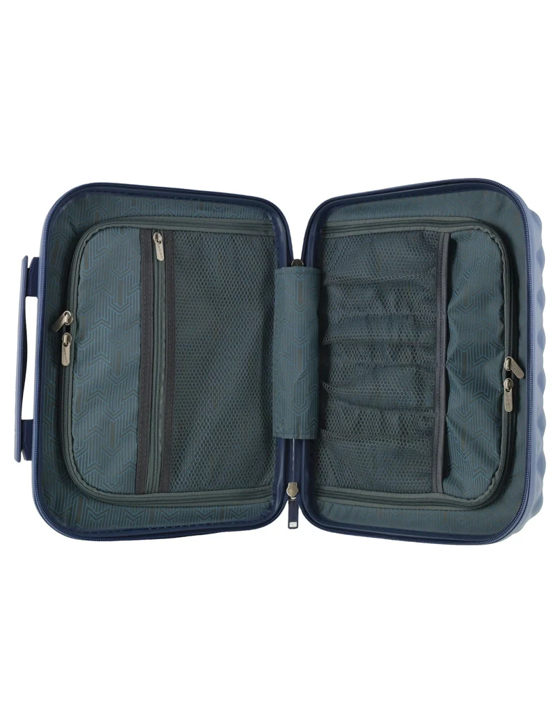 Pierre Cardin 4 Wheel Small Hard-Shell Beauty Travel Case 35cm - Teal