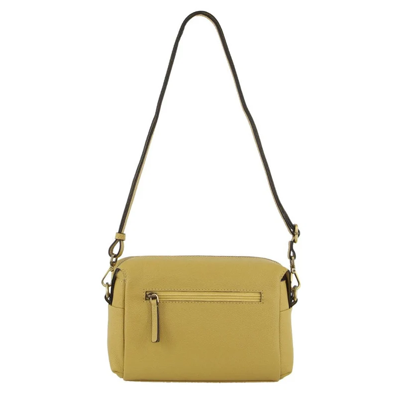 Pierre Cardin Women's Leather Shoulder Crossbody Clutch Bag 24x16cm Yellow