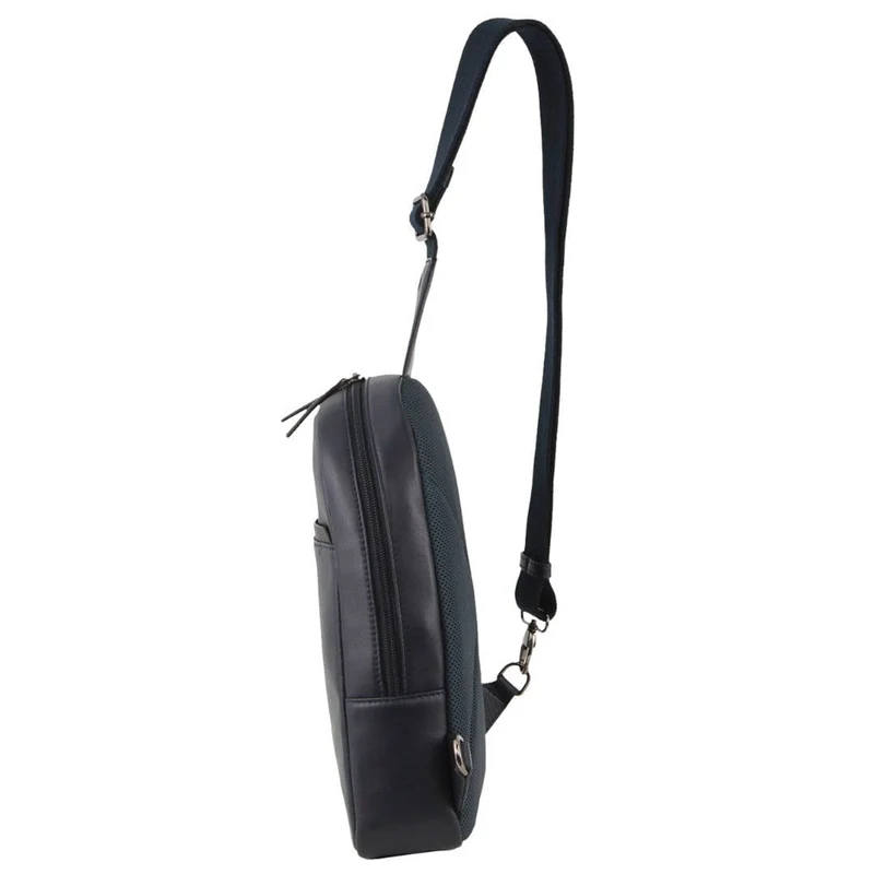 Pierre Cardin Men's Leather 3-Way Crossbody Sling Bag 24x31cm Navy