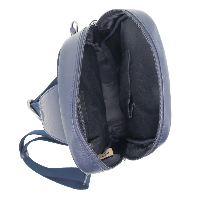Pierre Cardin Men's Leather 3-Way Crossbody Sling Bag 24x31cm Black