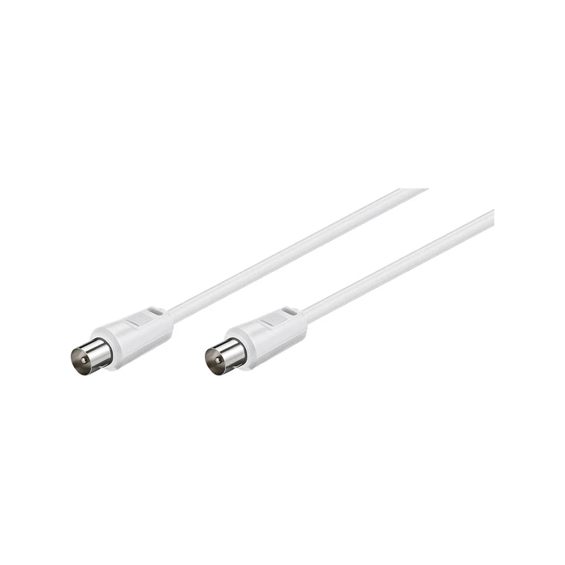 Goobay 5m Antenna Cable (<70 dB) (M/M) for TVs/Receivers/Radios - White