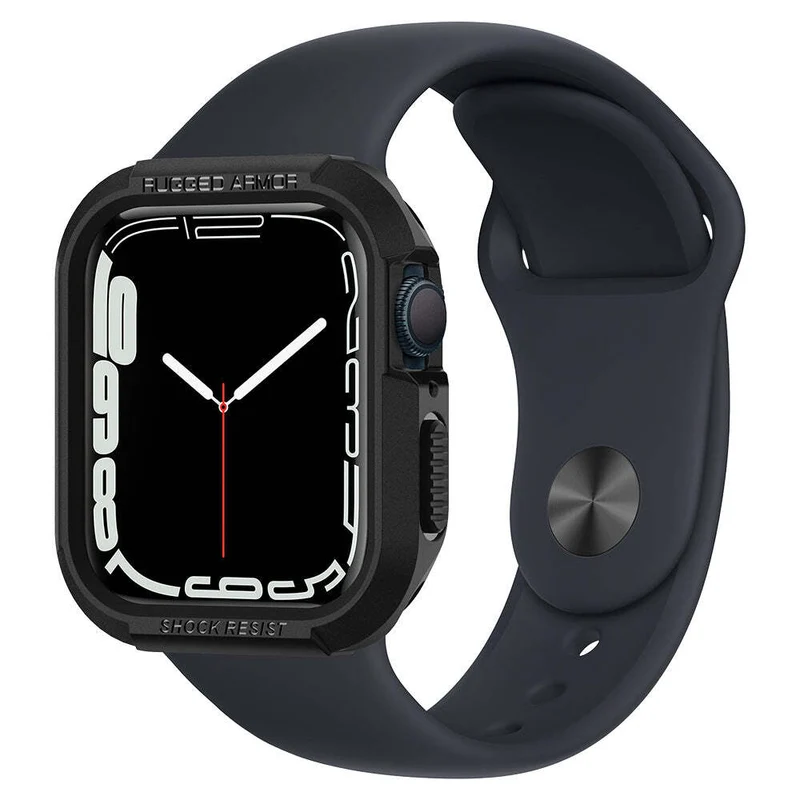 Spigen Apple Watch SE3/9/8/SE2/7/6/SE/5/4 (41mm/40mm) Rugged Armor Case (Black)