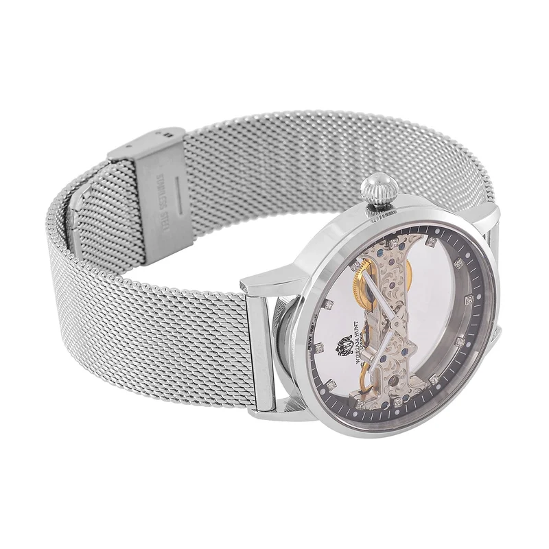 Weißer Kristall Uhren Reiner Edelstahl Standard