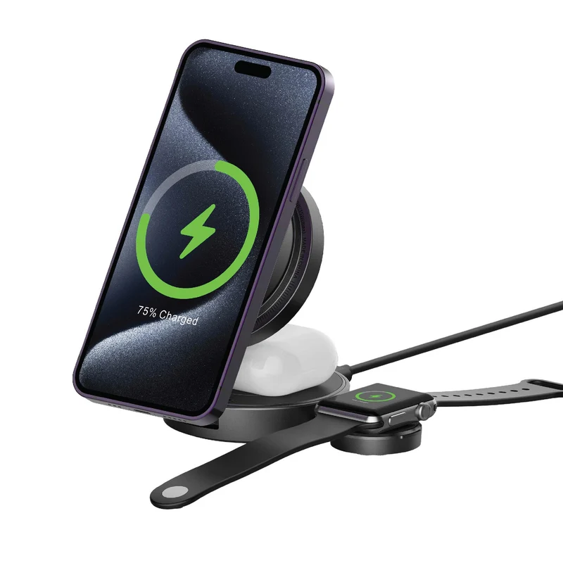 Laser 3 in 1 Foldable Wireless Charging Stand