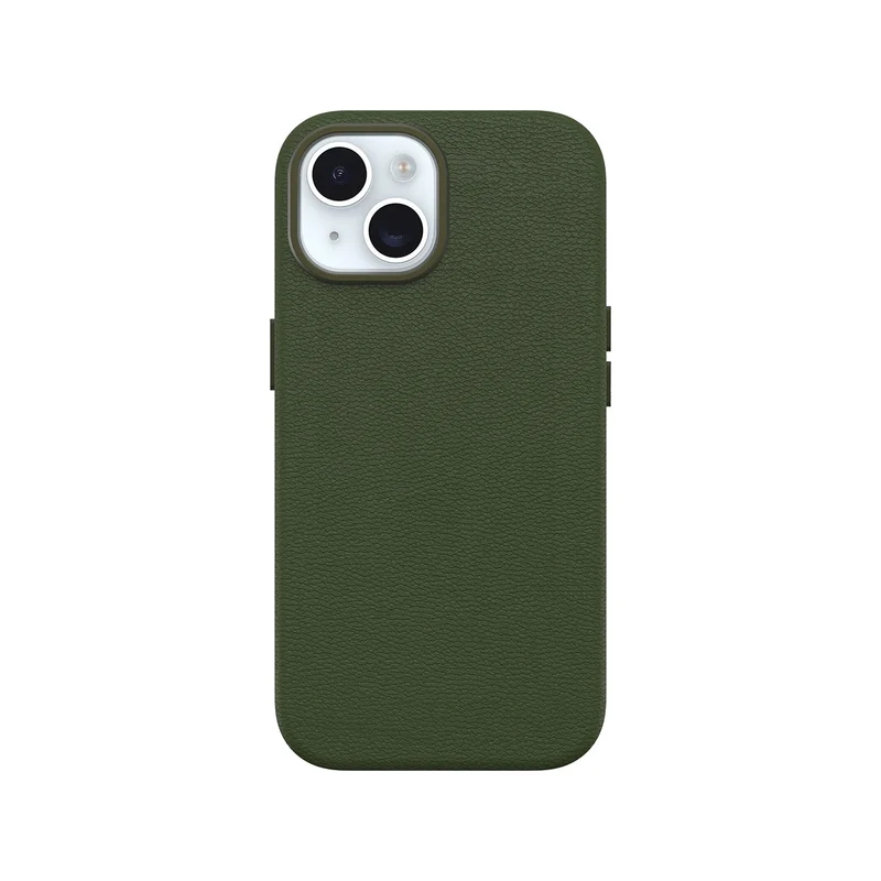 OtterBox Symmetry Cactus Leather Phone Case for iPhone 15/14/13 (Green)
