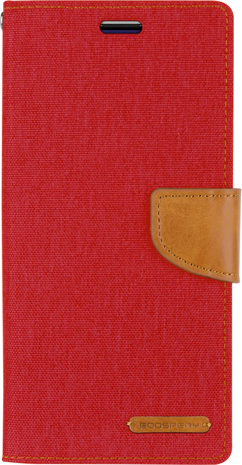 Goospery Canvas Diary For iPhone 13 Mini - Red