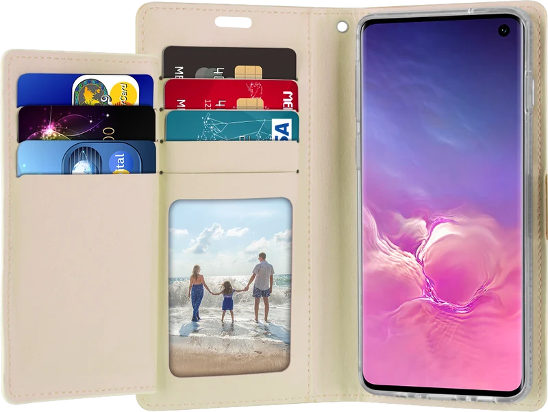 Goospery Rich Diary Case for iPhone 13 Pro - Rose Gold