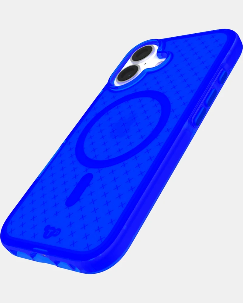 Tech21 EvoCheck Phone Case for iPhone 16 with MagSafe (Cobalt Blue)