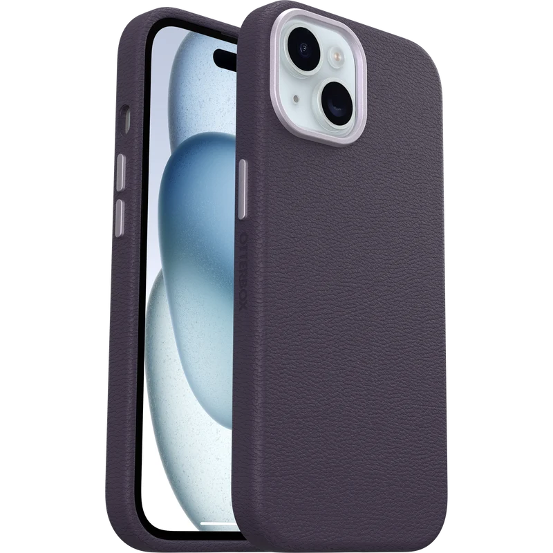 OtterBox Symmetry Cactus Leather Phone Case for iPhone 15/14/13 (Purple)