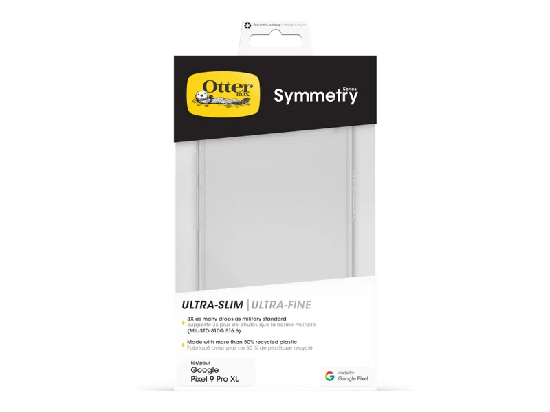 OtterBox Symmetry Clear Phone Case for Pixel 9 Pro XL Stardust (Clear Glitter)