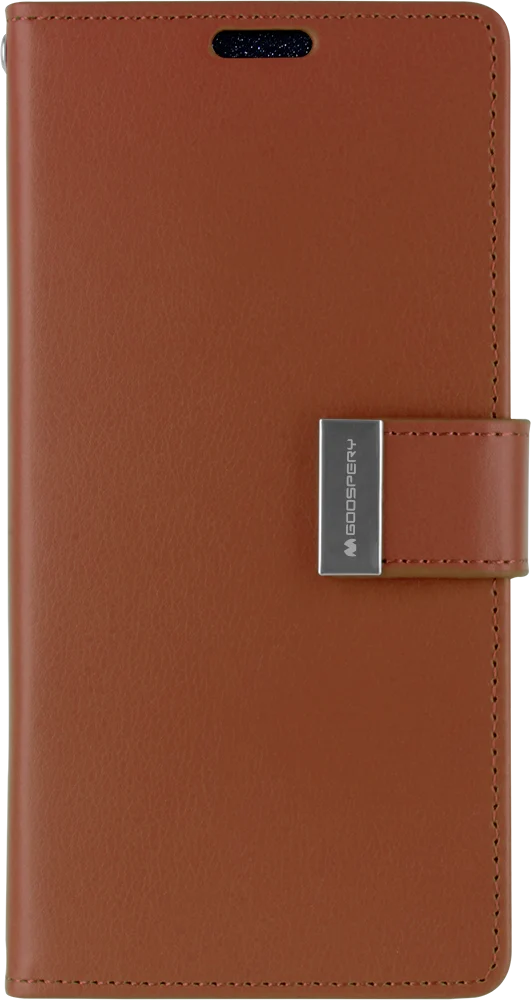 Goospery Rich Diary for iPhone 12 Mini - brown