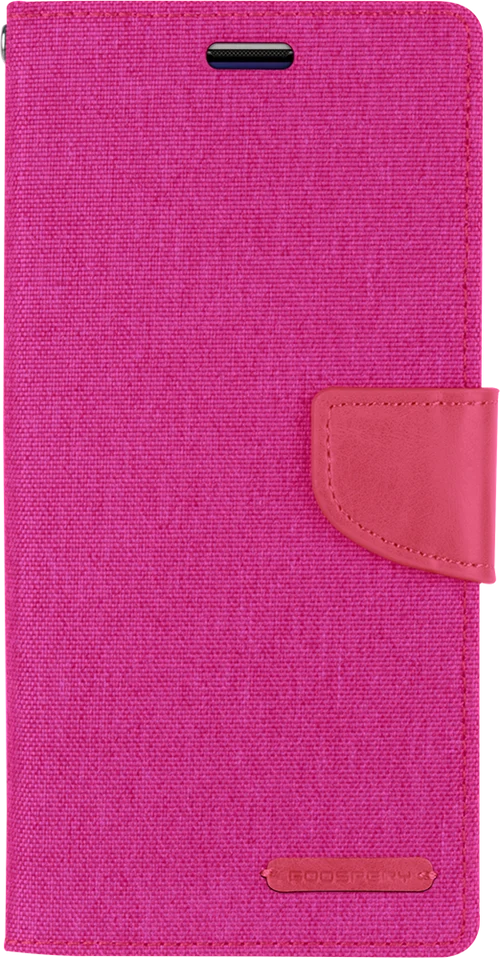 Goospery Canvas Diary For iPhone 13 Pro Max - Pink
