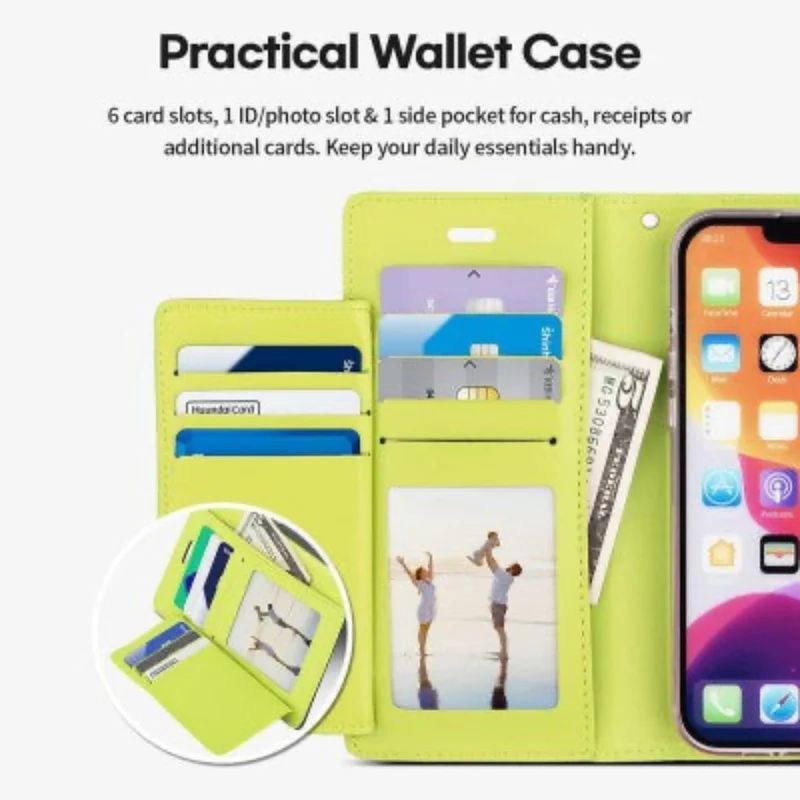 Goospery Rich Diary for iPhone 16 Pro Max - Mint