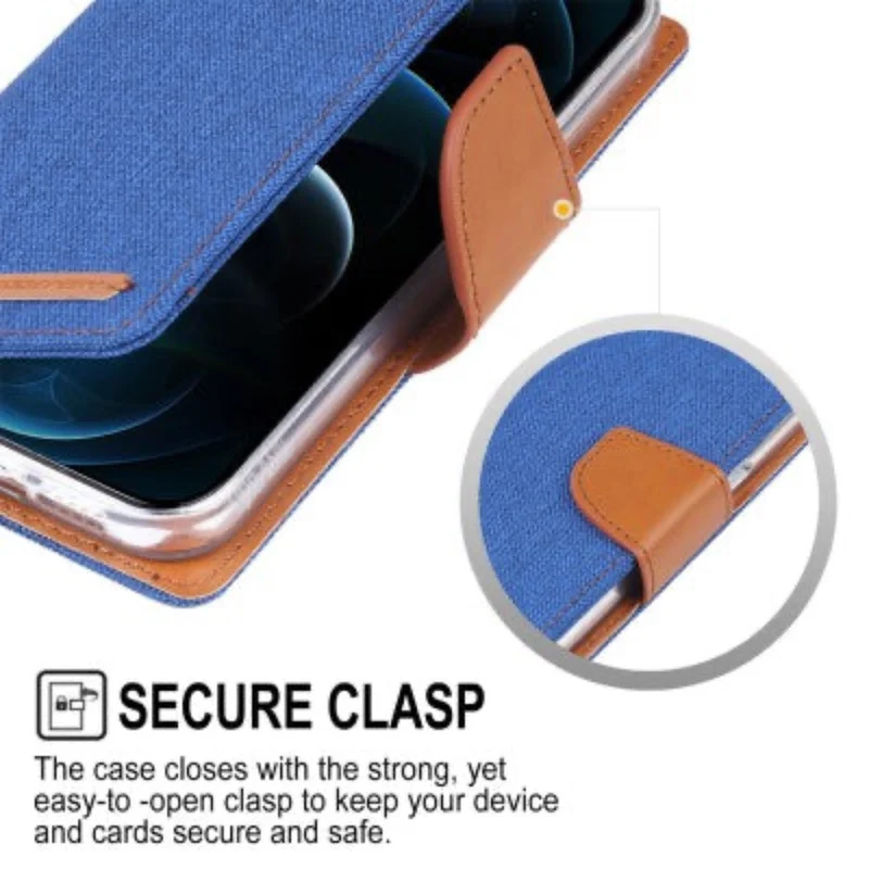 Goospery Canvas Diary case for iPhone 14 Plus - Red
