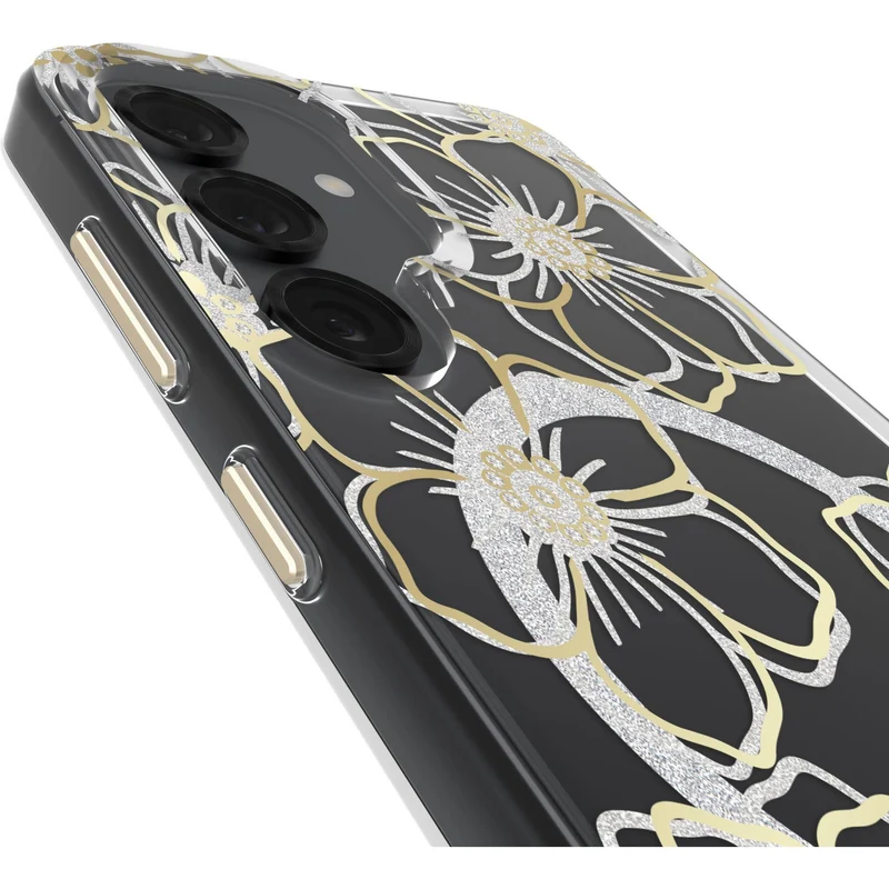 Case-Mate Floral Gems Case for Galaxy S25 (Gold)