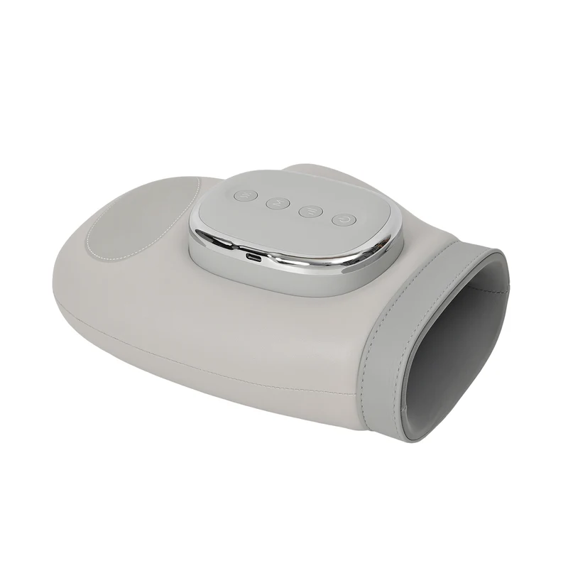 Kabelloser Handmassage-Handschuh aus ABS und Leder, 19 x 24,5 x 10 cm, Grau
