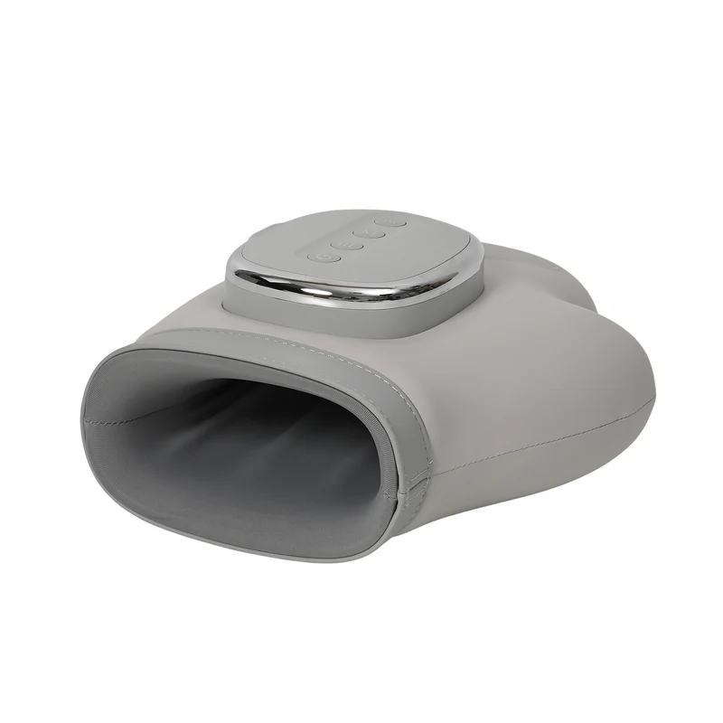 Kabelloser Handmassage-Handschuh aus ABS und Leder, 19 x 24,5 x 10 cm, Grau