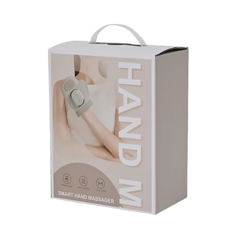 Kabelloser Handmassage-Handschuh aus ABS und Leder, 19 x 24,5 x 10 cm, Grau