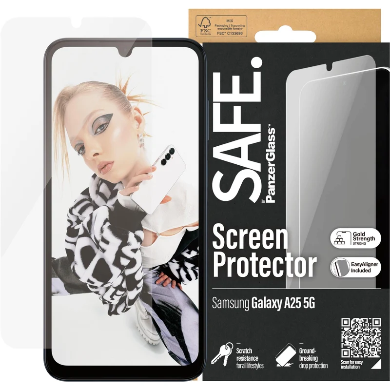 SAFE by Panzer UltraWide Fit Screen Protector for Galaxy A25