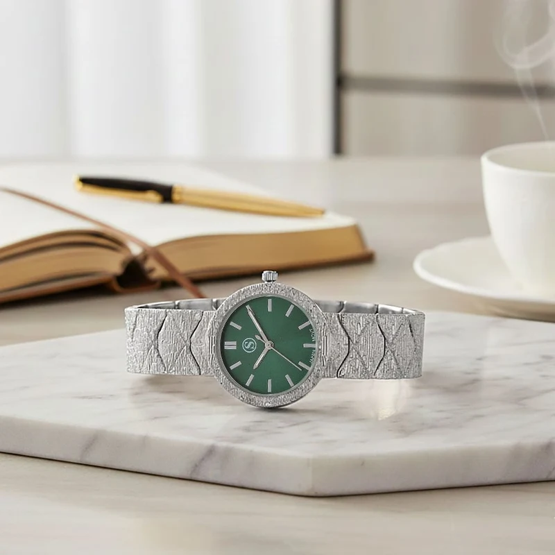 STRADA - Japanisches Uhrwerk, Weiß Zifferblatt mit Roségoldplattiertem Alloy Armband, 20 cm