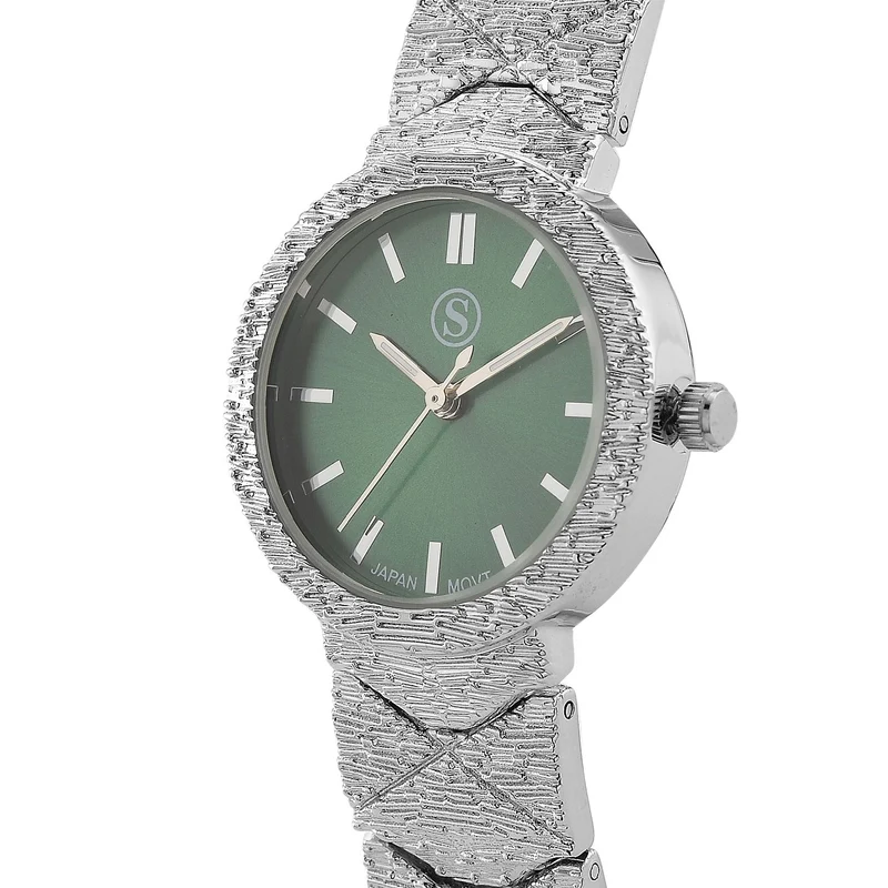 STRADA - Japanisches Uhrwerk, Weiß Zifferblatt mit Roségoldplattiertem Alloy Armband, 20 cm