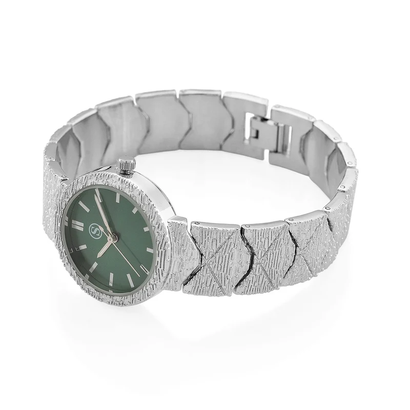 STRADA - Japanisches Uhrwerk, Weiß Zifferblatt mit Roségoldplattiertem Alloy Armband, 20 cm