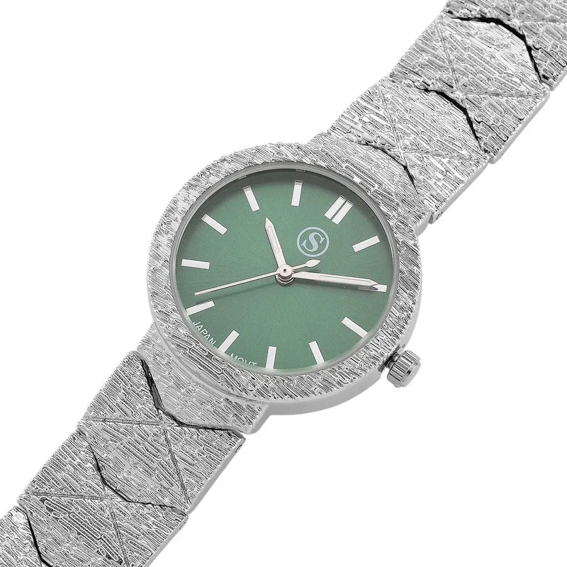 STRADA - Japanisches Uhrwerk, Weiß Zifferblatt mit Roségoldplattiertem Alloy Armband, 20 cm
