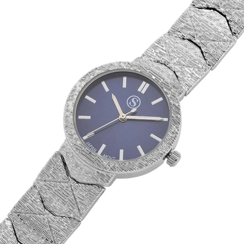 STRADA - Japanisches Uhrwerk, Weiß Zifferblatt mit Roségoldplattiertem Alloy Armband, 20 cm