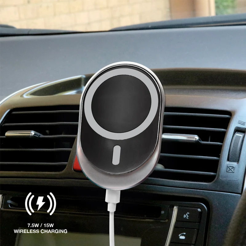 Laser Car Vent Mount with 15W MagSafe Wireless Charging (Black)