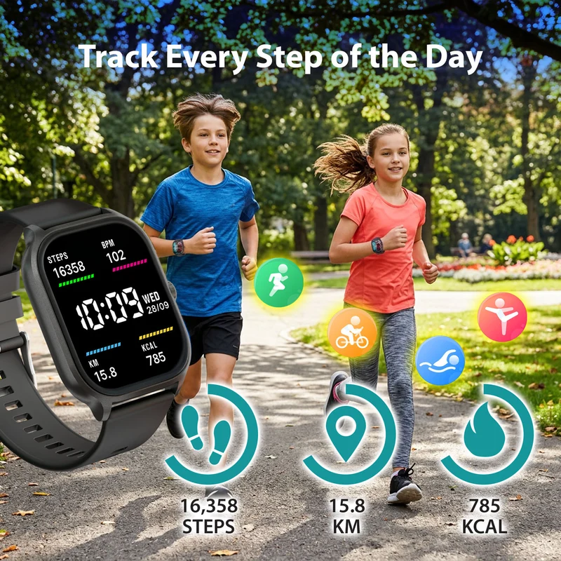 v-Fitness Kids Smart Watch with Location Finder (Black)