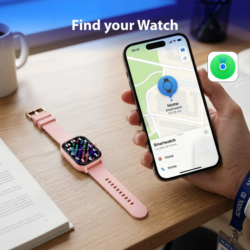 v-Fitness Kids Smart Watch with Location Finder (Pink)