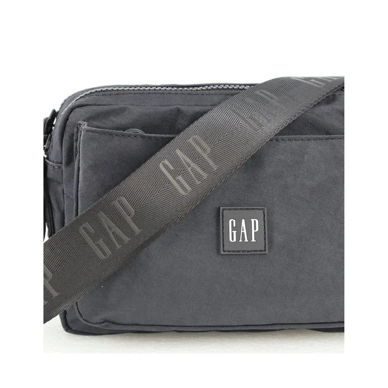 GAP Whomen's Nylon Shoulder Crossbody Bag w/ Secure Zip 25x18cm Black