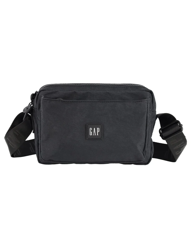 GAP Whomen's Nylon Shoulder Crossbody Bag w/ Secure Zip 25x18cm Black