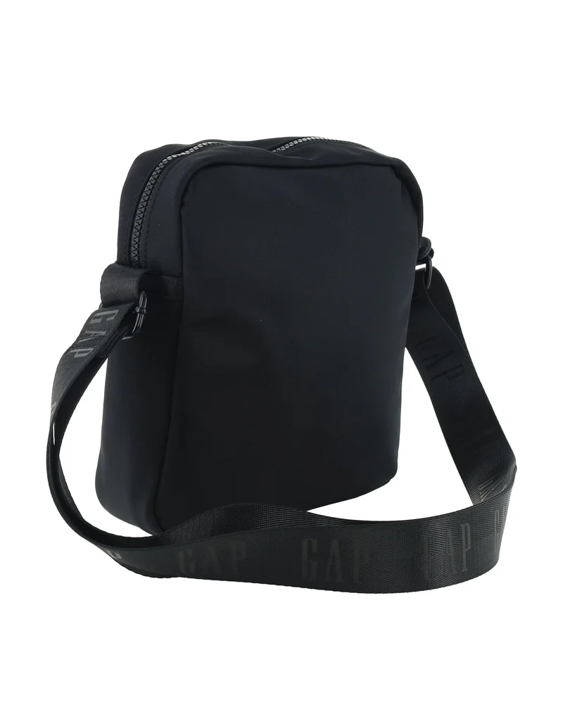 GAP Unisex Nylon Shoulder Crossbody Bag w/ Secure Zip 24x29cm Black