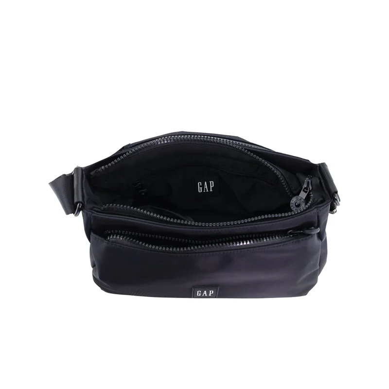 GAP Women's Travel Vegan Leather Modern Shoulder Crossbody Bag Black
