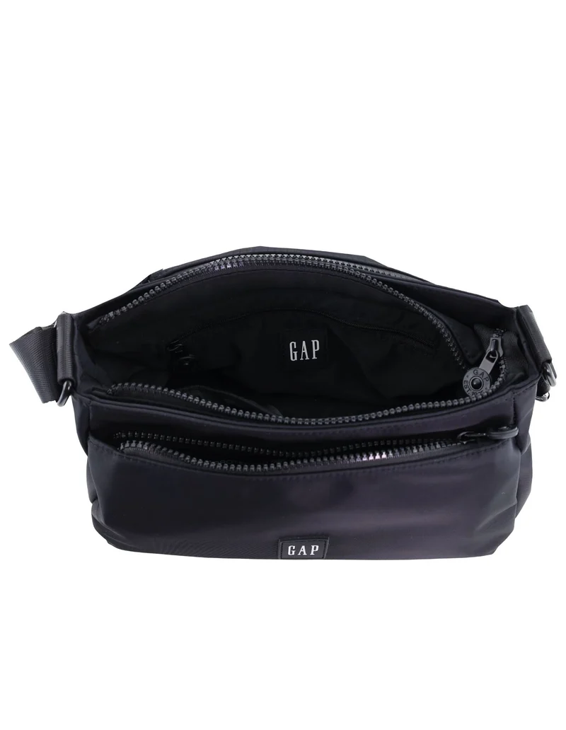 GAP Women's Travel Vegan Leather Modern Shoulder Crossbody Bag Black