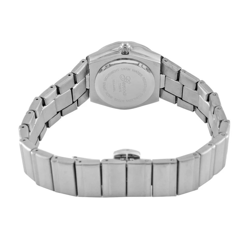Weißer Kristall Uhren 19 cm Reiner Edelstahl IP-Gelbbeschichtung