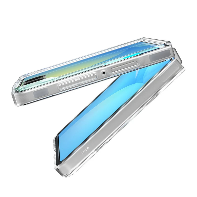 Spigen Samsung Galaxy Z Flip 7 Air Skin (MagFit) Case - Clear Case / White Ring